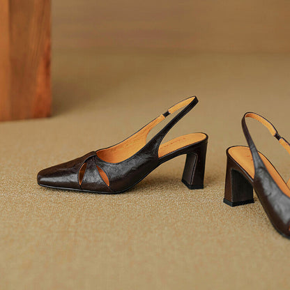 Authentic Leather Mule Shoes