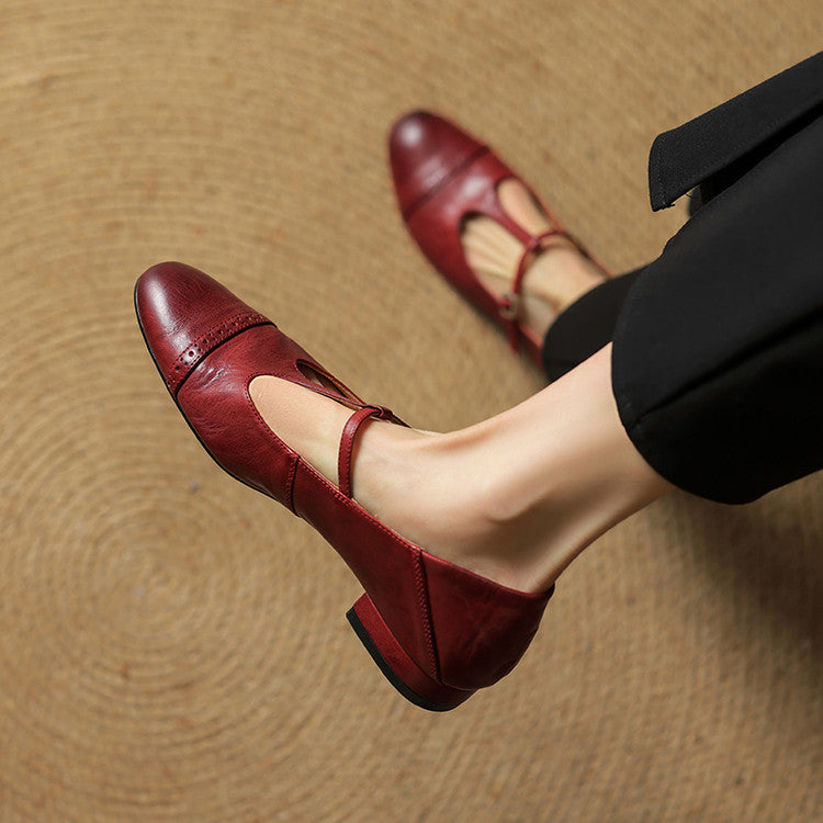 Authentic Real Leather Flat Shoes