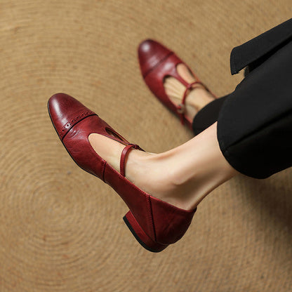 Authentic Real Leather Flat Shoes