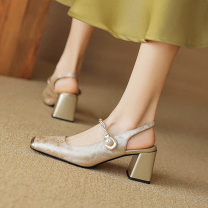 Comfortable Low Heel Slingbacks
