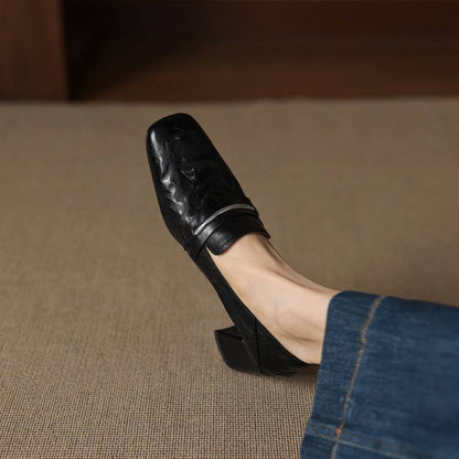 Authentic Leather High Heel Shoe