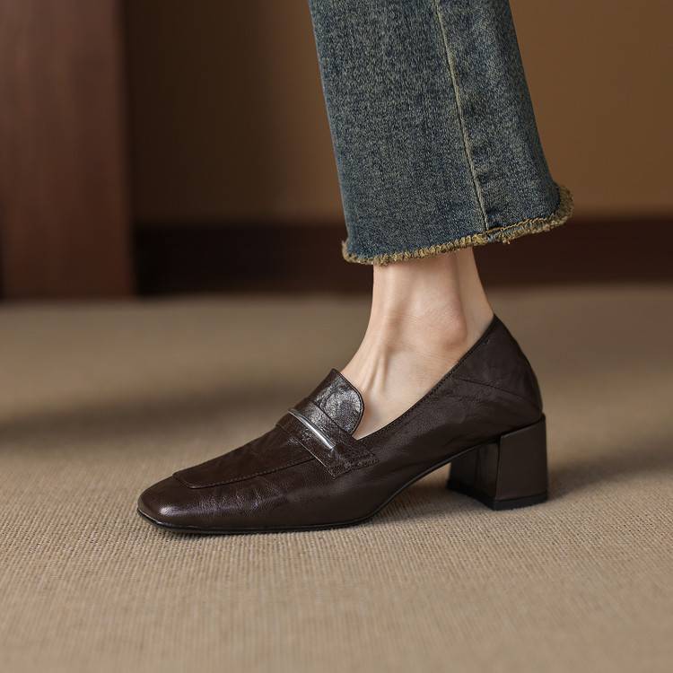 Authentic Leather High Heel Shoe