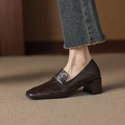 Authentic Leather High Heel Shoe