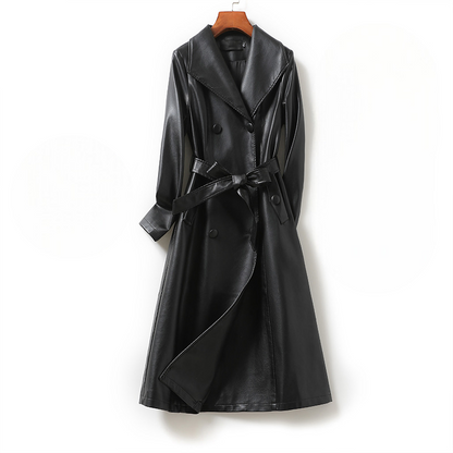 Chelsea Sheepskin Leather Trench Coat - Jack Hafford