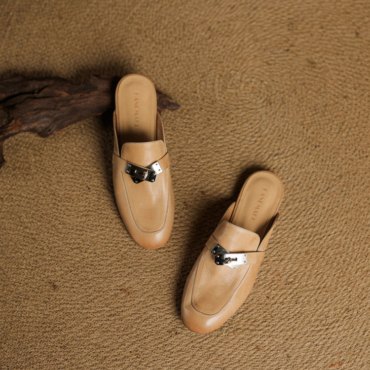 Authentic Luxe Leather Mule Shoes