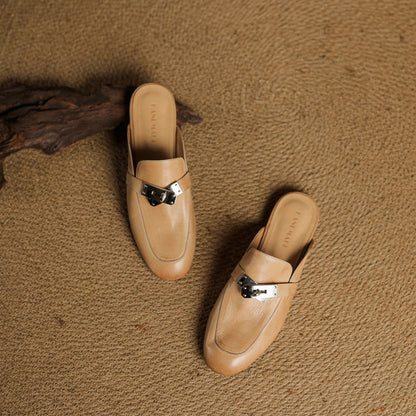 Authentic Luxe Leather Mule Shoes