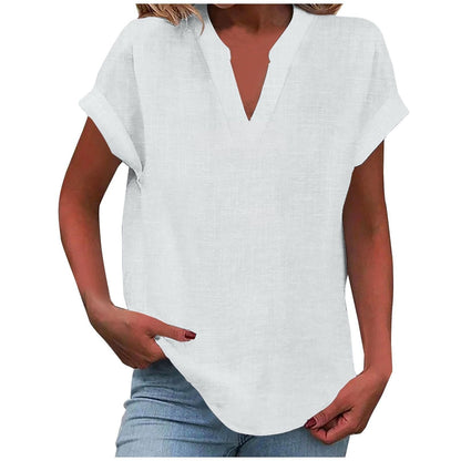 Casual V Neck Women's Blouse