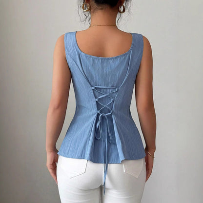 Women's Sleeveless Peplum