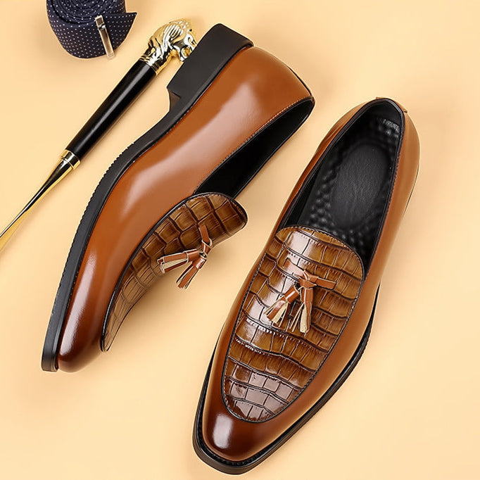 Luxury Mens Leather Slip On Shoes