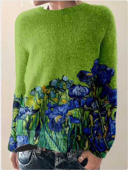 Women's Floral Embroidered Sweater - VibreMode
