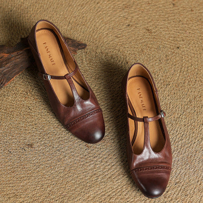 Authentic Real Leather Flat Shoes