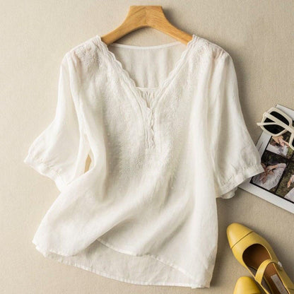 Soft Cotton Blend Women's Blouse