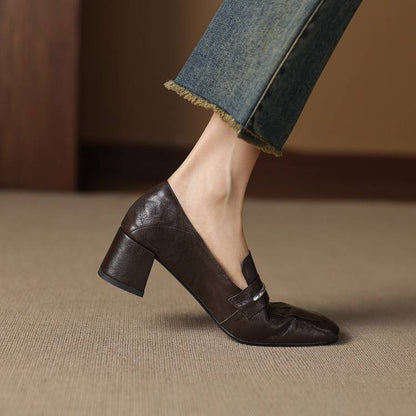 Authentic Leather High Heel Shoe