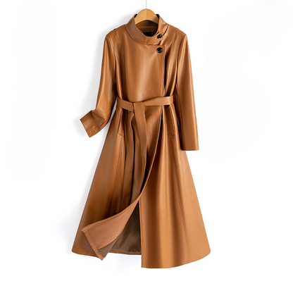 Claire Leather Wrap Coat - Jack Hafford