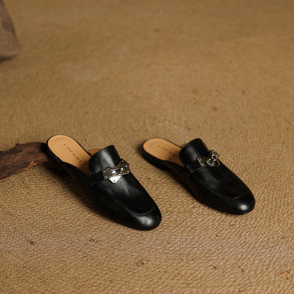 Authentic Luxe Leather Mule Shoes