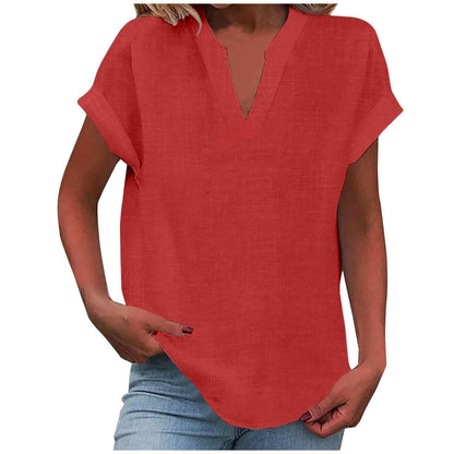 Casual V Neck Women's Blouse