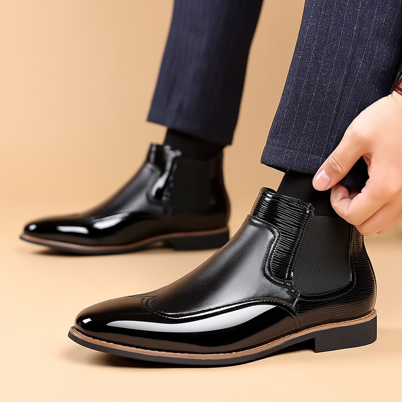 Premium Brown Leather Ankle Boots