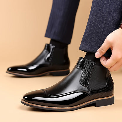 Premium Brown Leather Ankle Boots