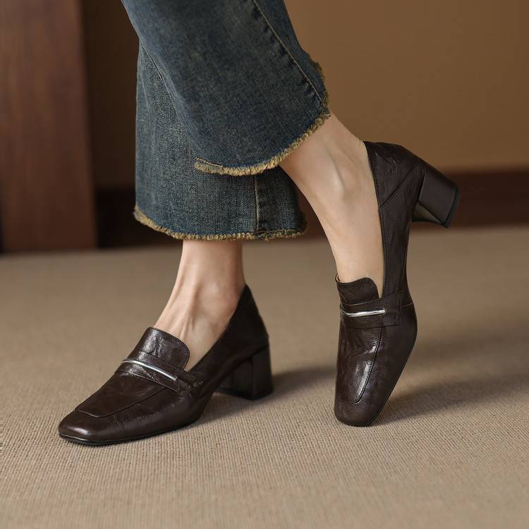 Authentic Leather High Heel Shoe - VibreMode