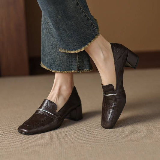Authentic Leather High Heel Shoe - VibreMode