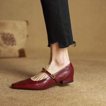 Luxury Red Leather High Heels