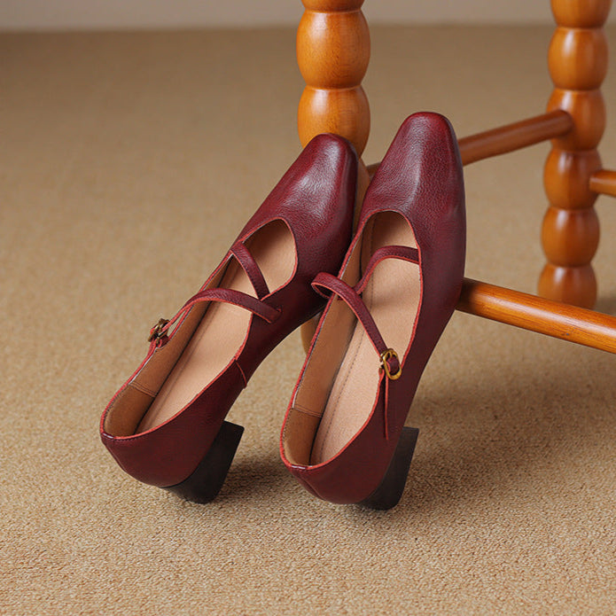 Premium Real Leather High Heels