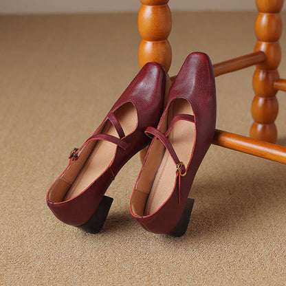 Premium Real Leather High Heels