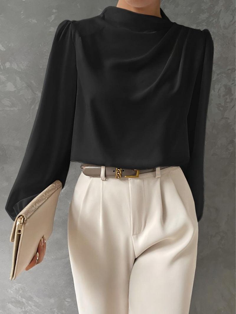 Fashionable Ladies Spring Crew Neck Shirt Top