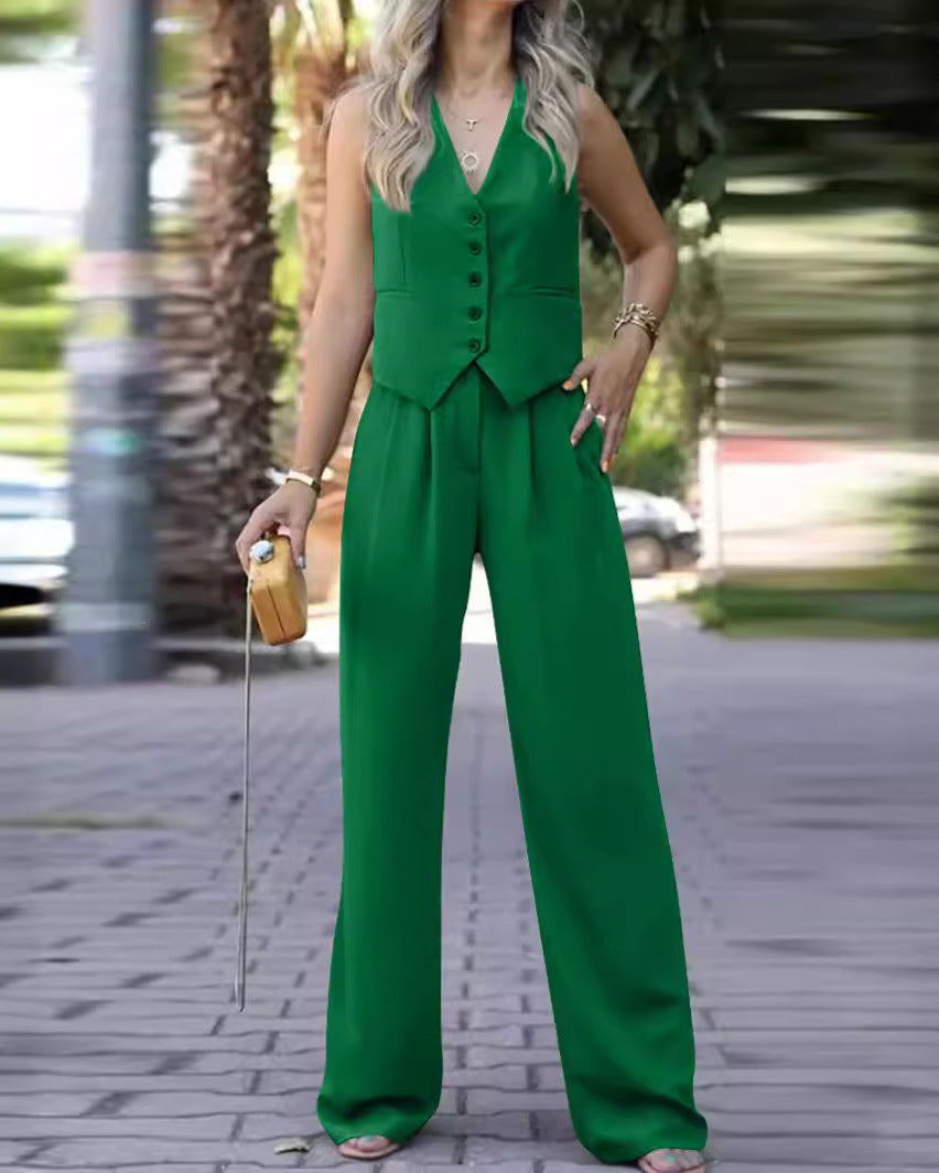Women's Sleeveless Blazer Set