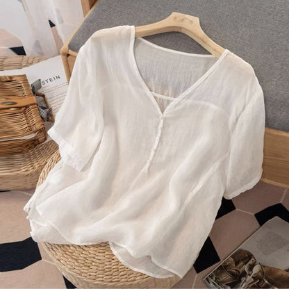 Relaxed Fit Cotton Button Down Shirt