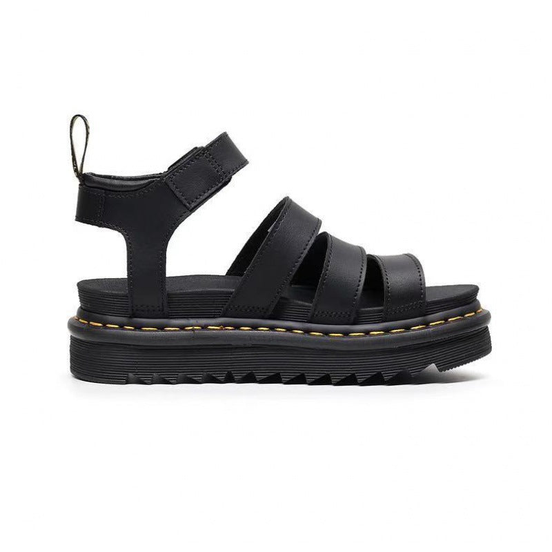Women's Triple Strap Sandals Ankle Buckle