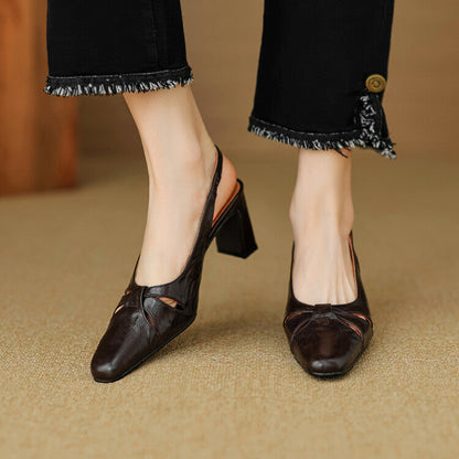 Authentic Leather Mule Shoes