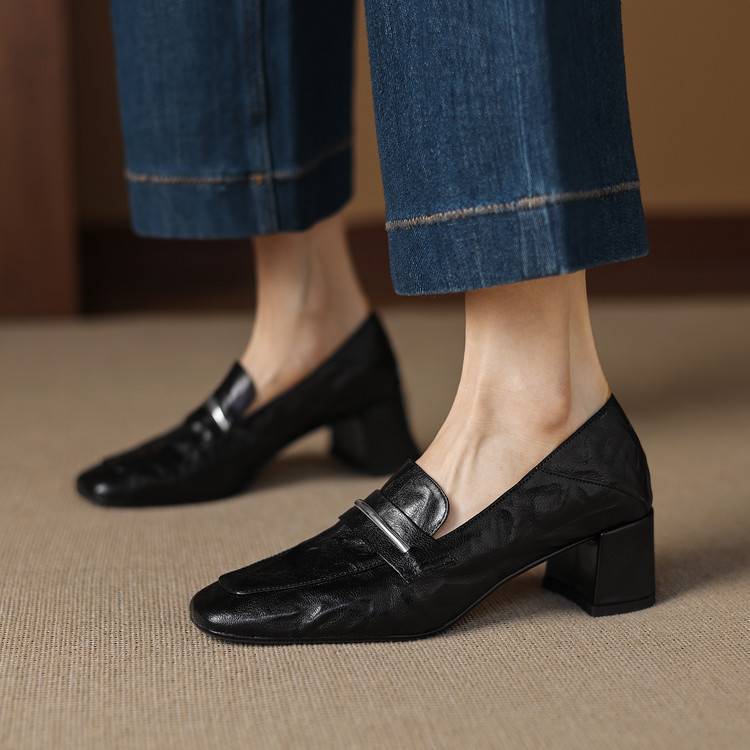 Authentic Leather High Heel Shoe