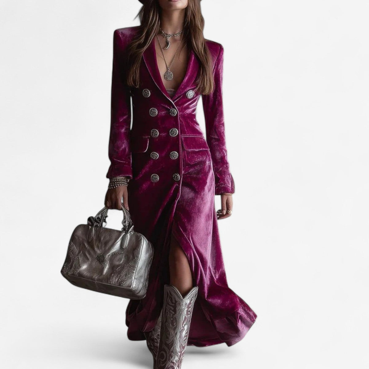 Classic Knee Length Lady Dress - VibreMode