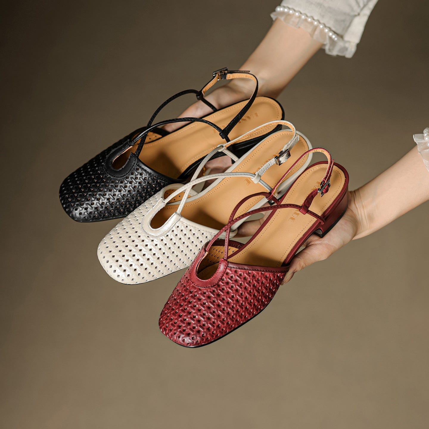 Real Leather Classic Slingback Shoes
