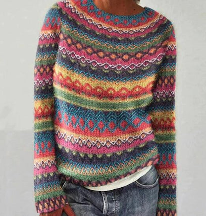 Women's Soft Knit Sweater Pullover Warm Beige