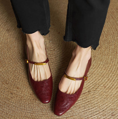 Luxury Red Leather High Heels