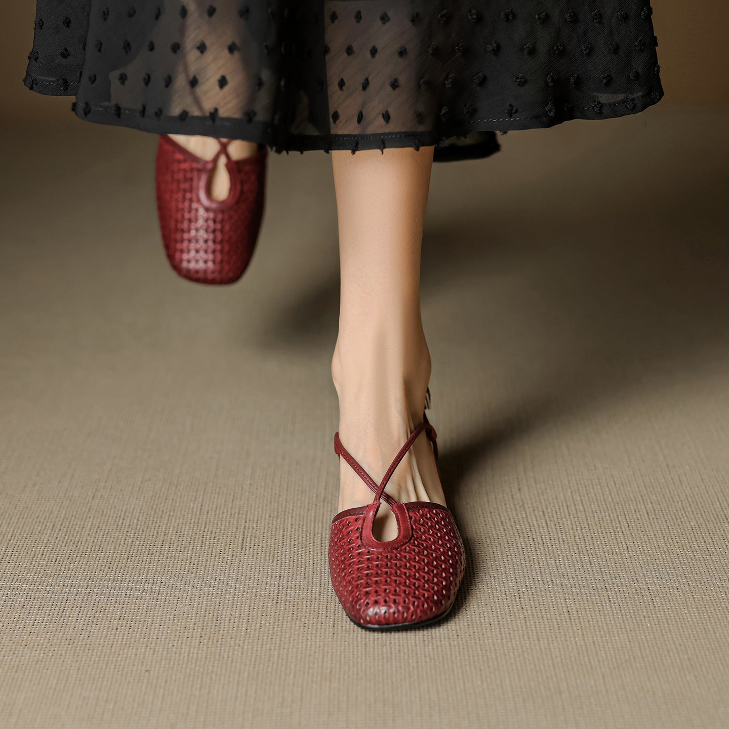 Real Leather Classic Slingback Shoes