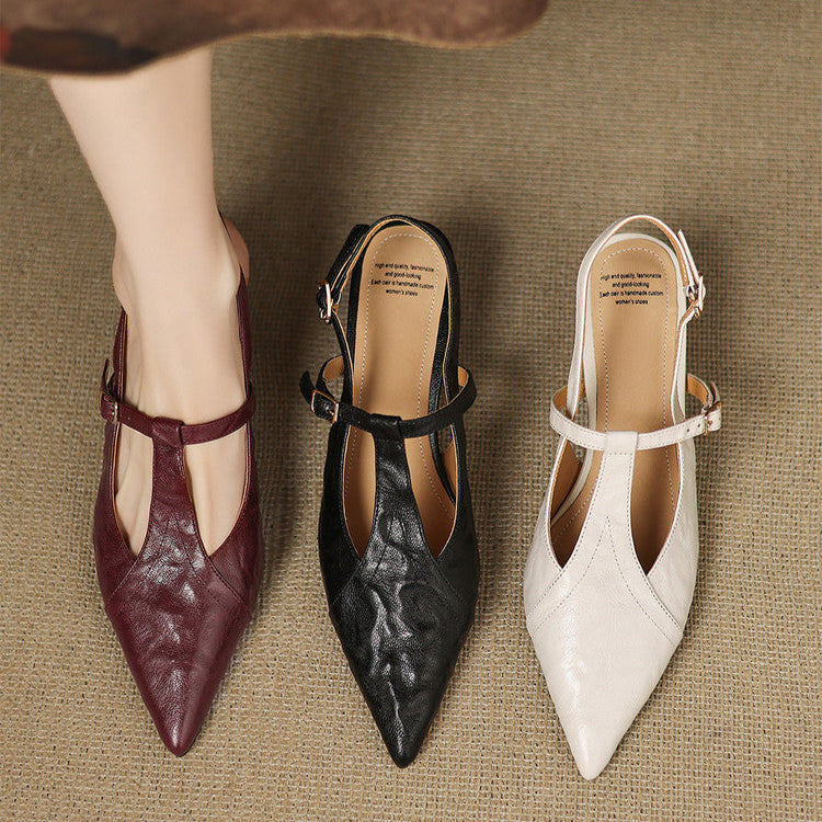 Luxury Black Leather High Heels