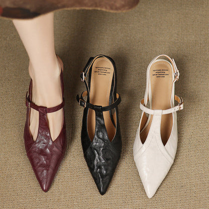 Luxury Black Leather High Heels
