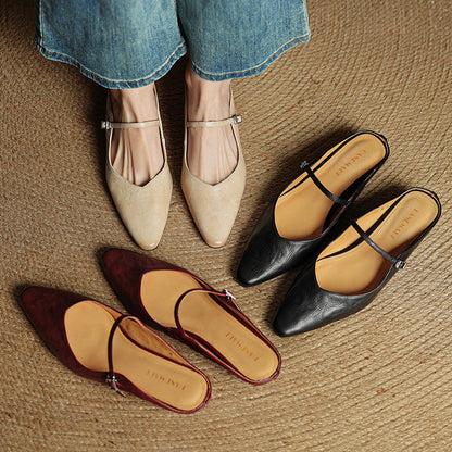 Authentic Soft Leather Mule Shoes