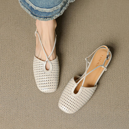 Real Leather Classic Slingback Shoes