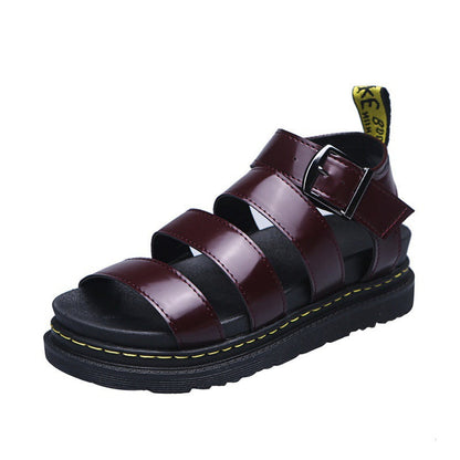 Women's Triple Strap Sandals Ankle Buckle