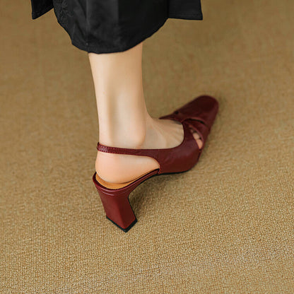 Authentic Leather Mule Shoes