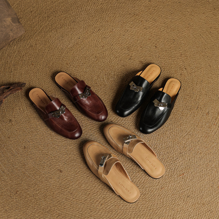 Authentic Luxe Leather Mule Shoes