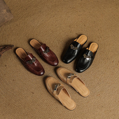 Authentic Luxe Leather Mule Shoes