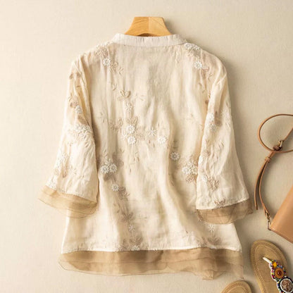 Classic Women's Linen Cotton Top