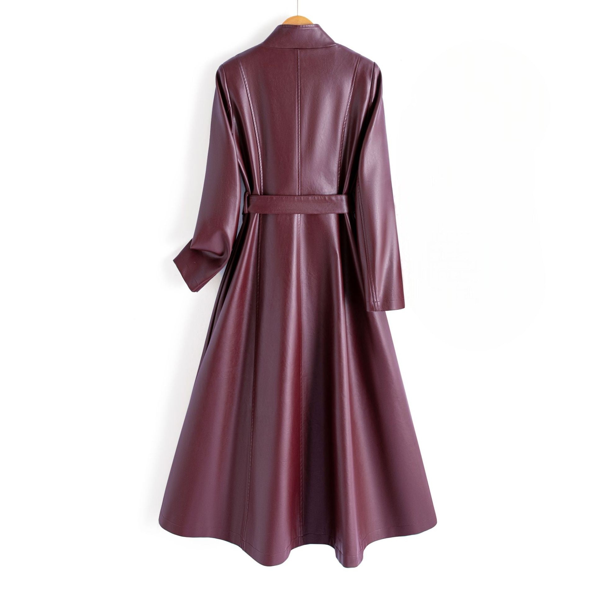 Claire Leather Wrap Coat - Jack Hafford