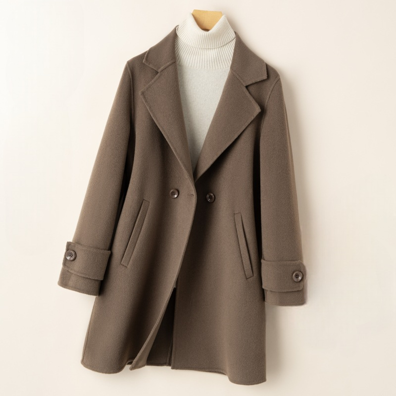 Lynette Women's Wool One Button Coat - VibreMode