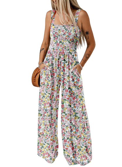 Women's Spring Jumpsuit Vibrant Print